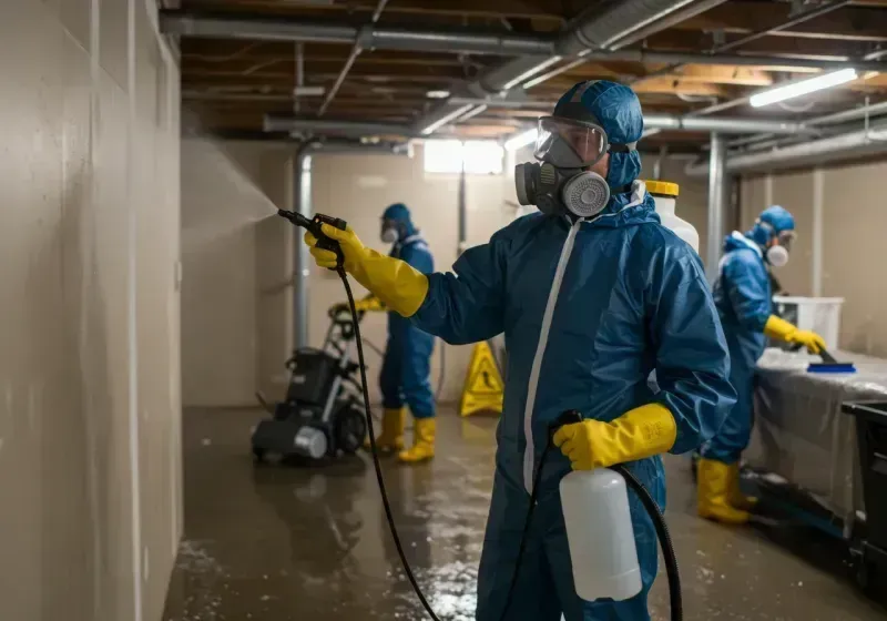 Basement Sanitization and Antimicrobial Treatment process in Clyde Hill, WA